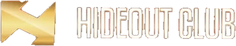 Hideout Club logo: a gold angular mark beside the words Hideout Club